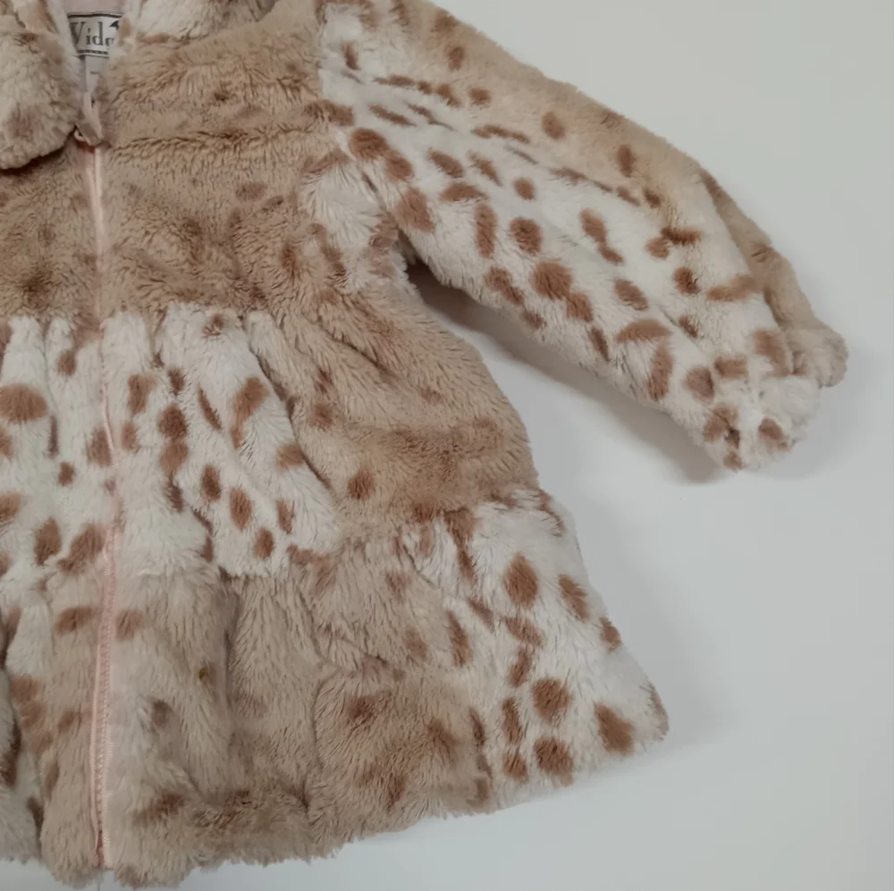 Widgeon Faux Fur Pompom Hooded Coat Size 18 Month